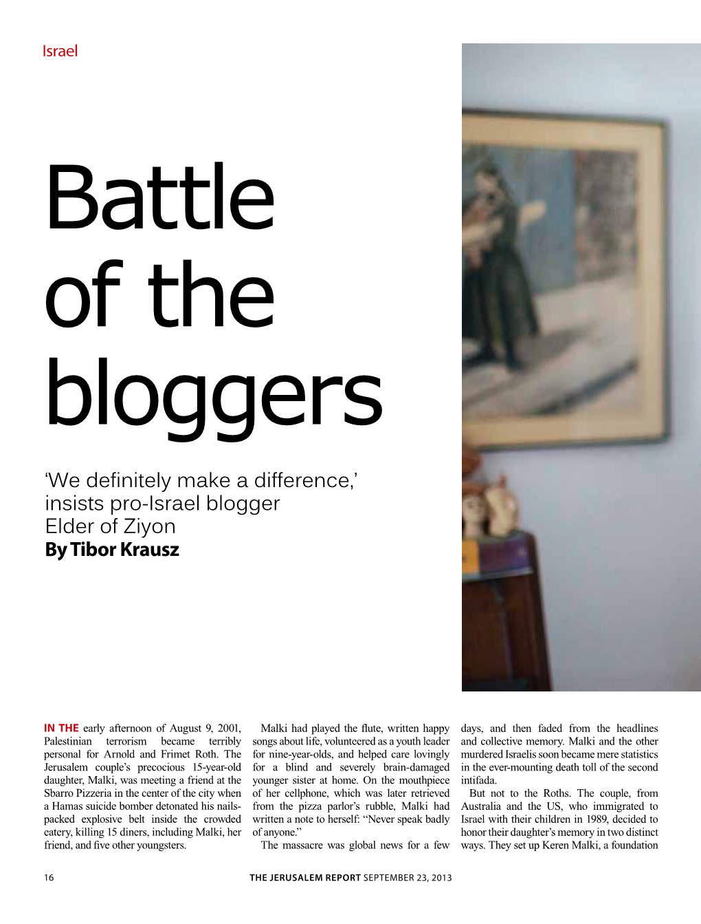 Insists Pro-Israel Blogger Elder of Ziyon by Tibor Krausz