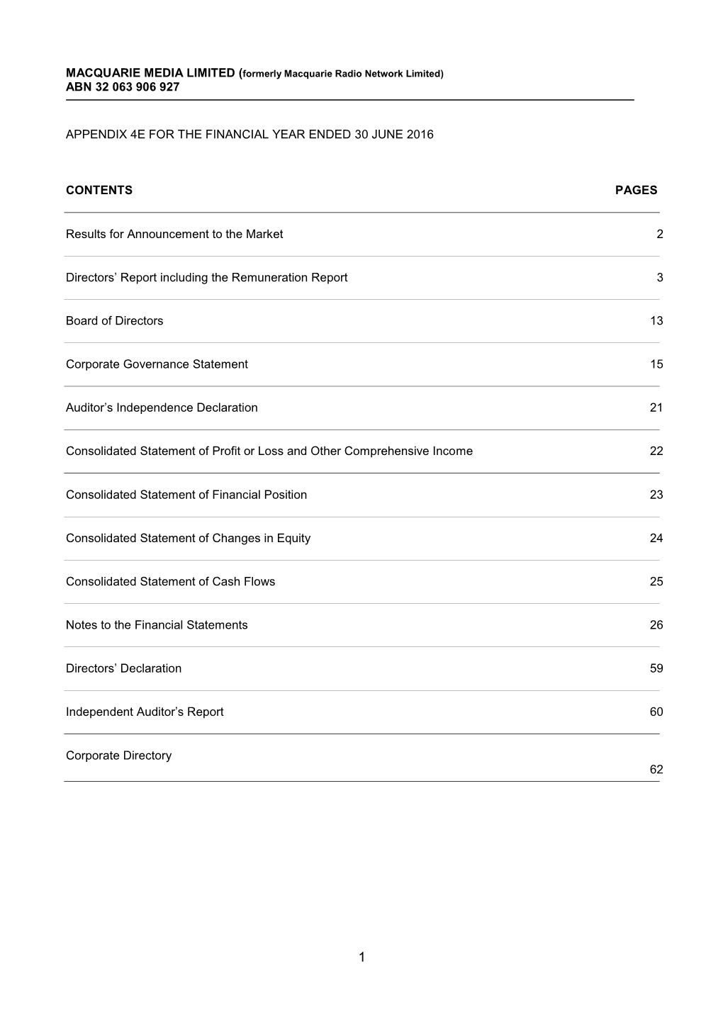 Abn 32 063 906 927 Appendix 4E for The