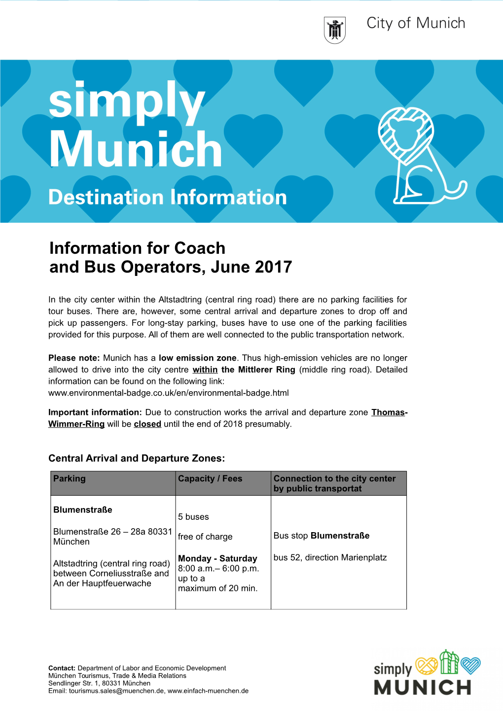 Information for Coach and Bus Operators, June 2017
