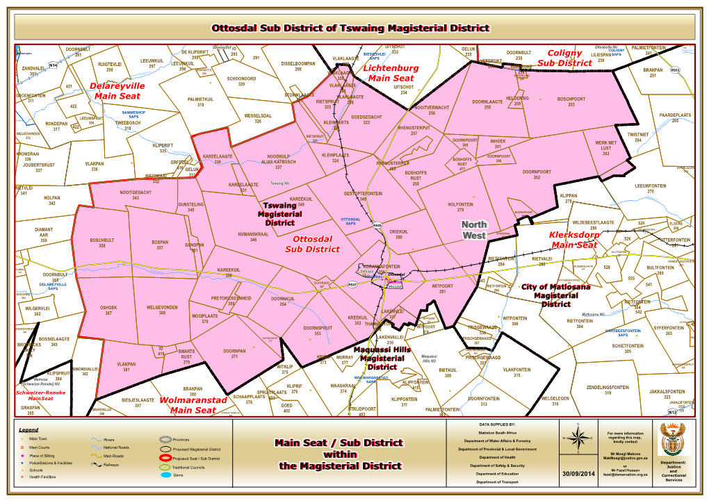 Ottosdal Sub District of Tswaing Magisterial District