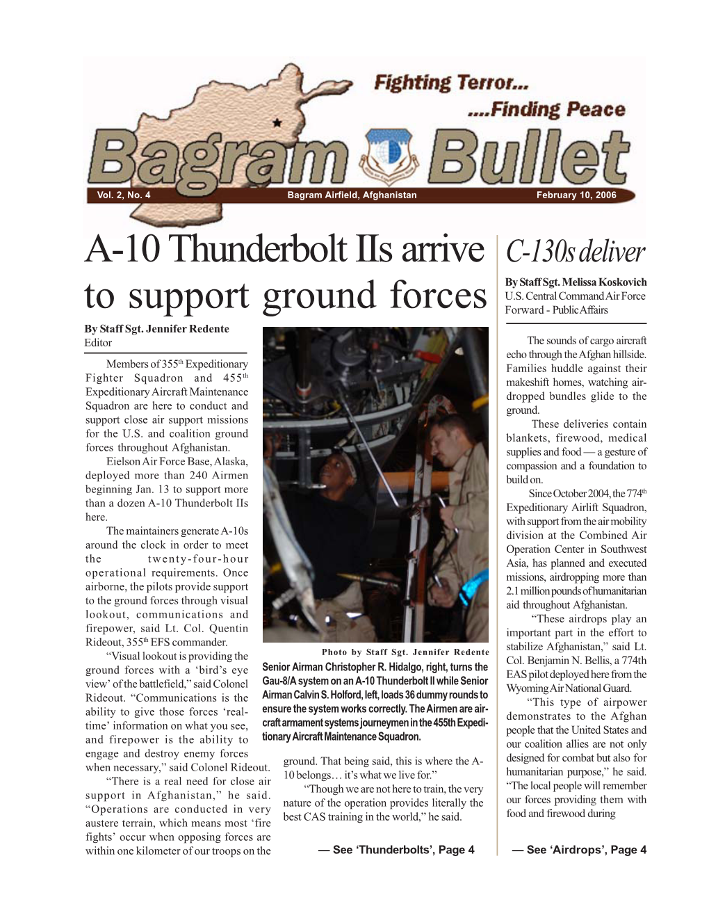 Bagram Bullet Fighting Terror, Finding Peace February 10, 2006