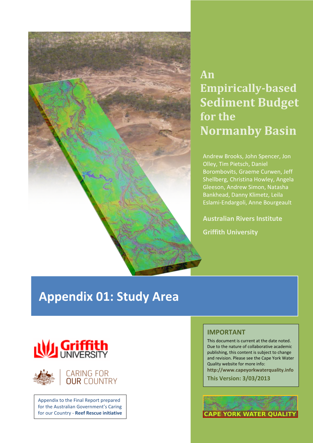 An Empirically-Based Sediment Budget for the Normanby Basin