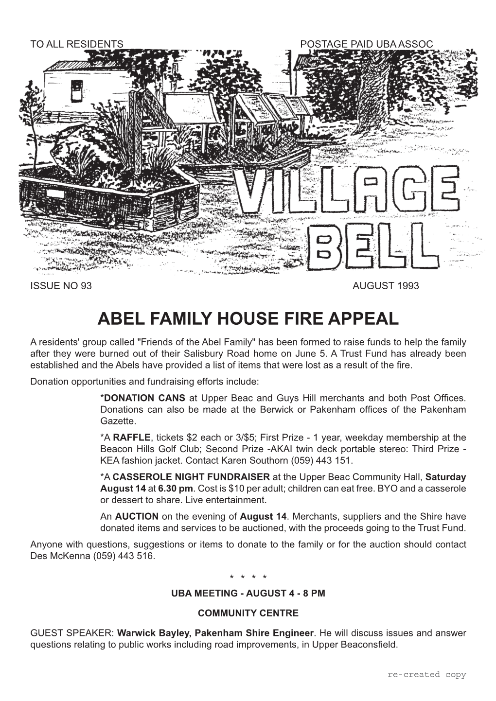Village Bell Articles