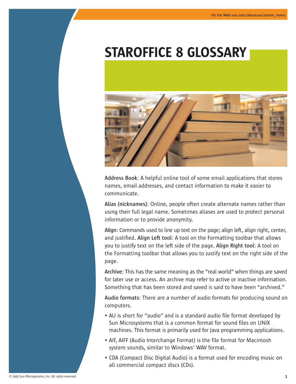 Staroffice Guide Glossary