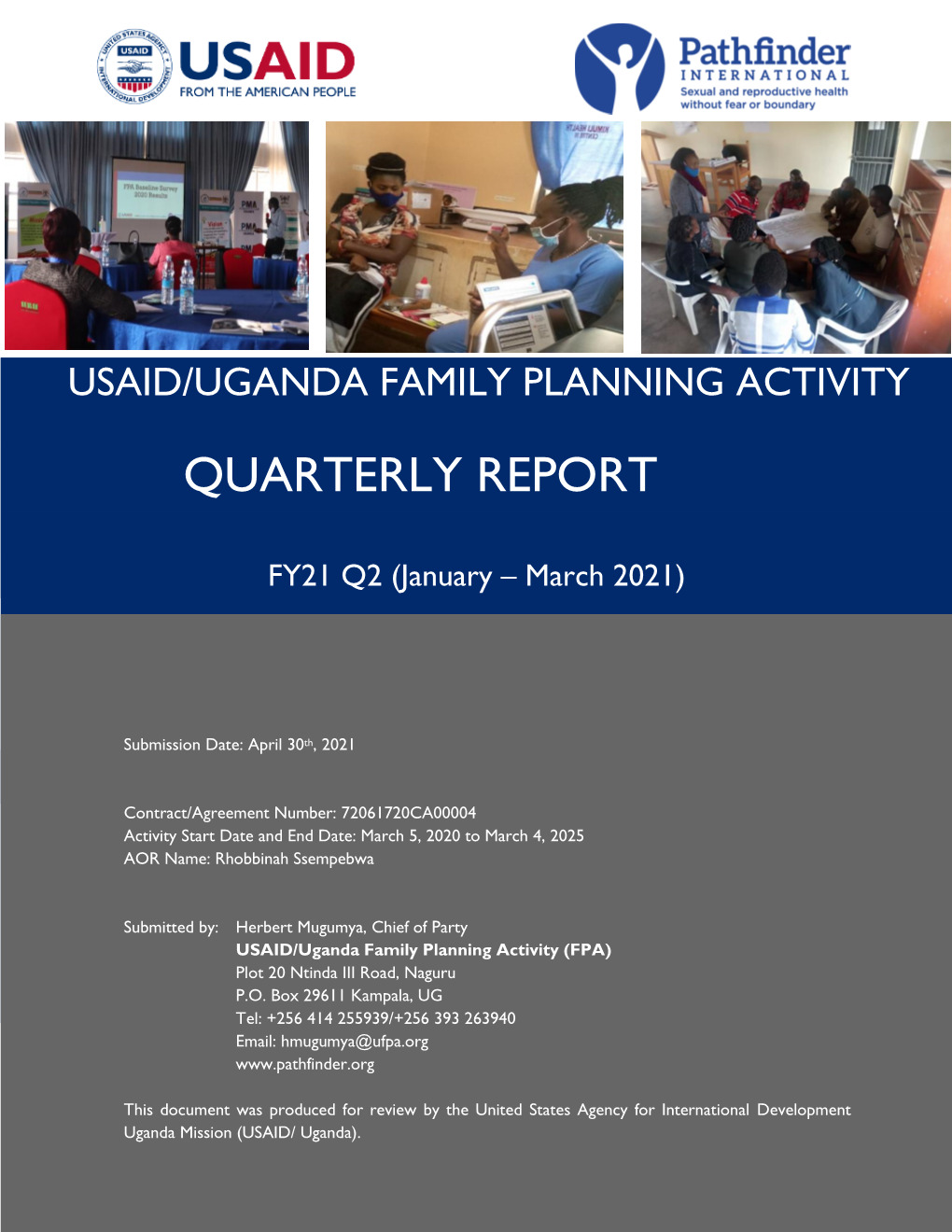 Usaid/Uganda Family Planning Activity