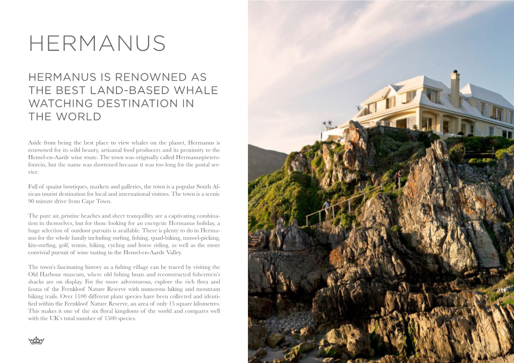 Destinations – Hermanus