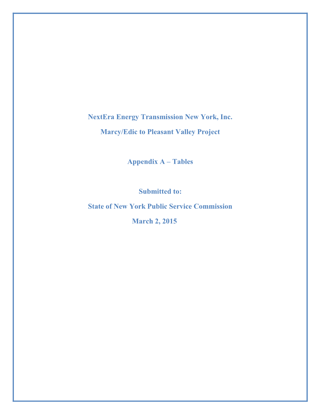 State of New York Public Service Commission