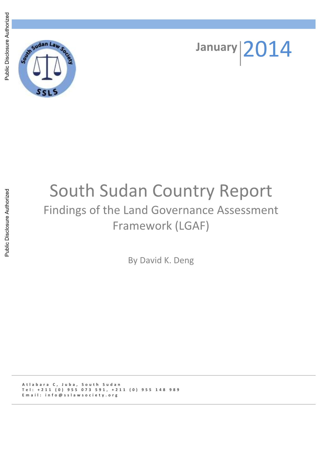 Land Governance Assessment Framework (LGAF)