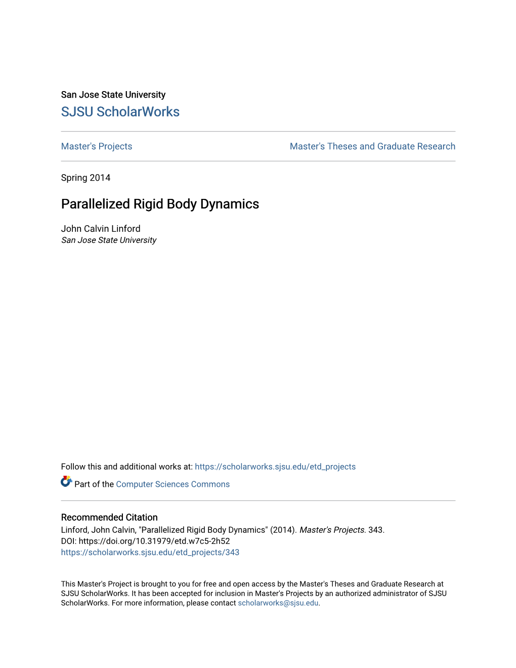 Parallelized Rigid Body Dynamics