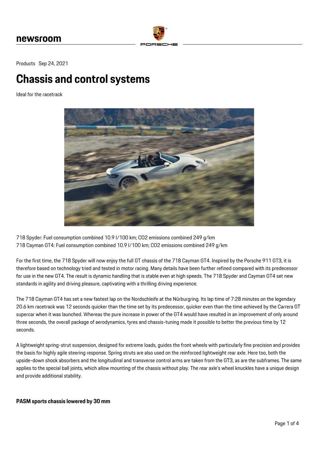 Chassis and Control Systems Ideal for the Racetrack