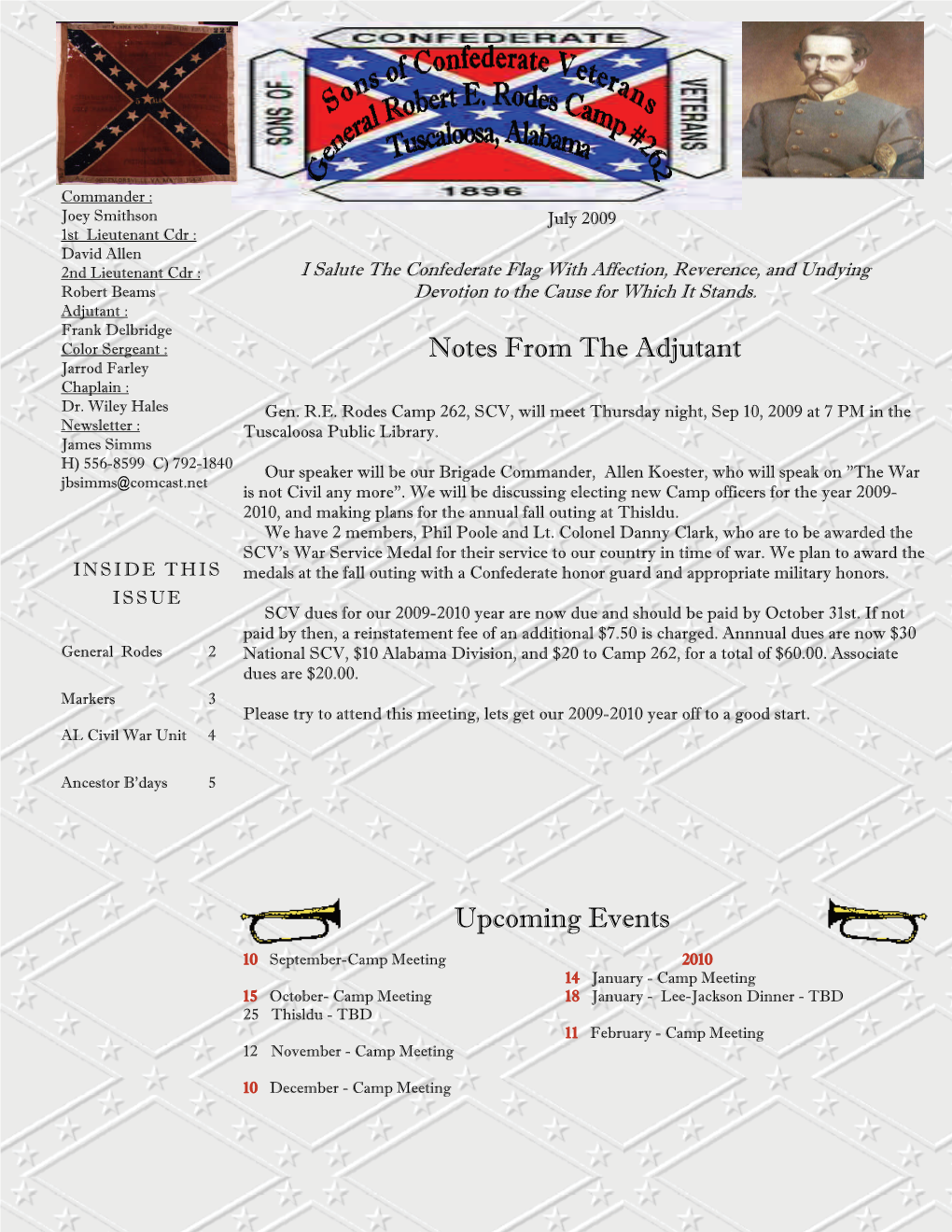 September 2009 Newsletter