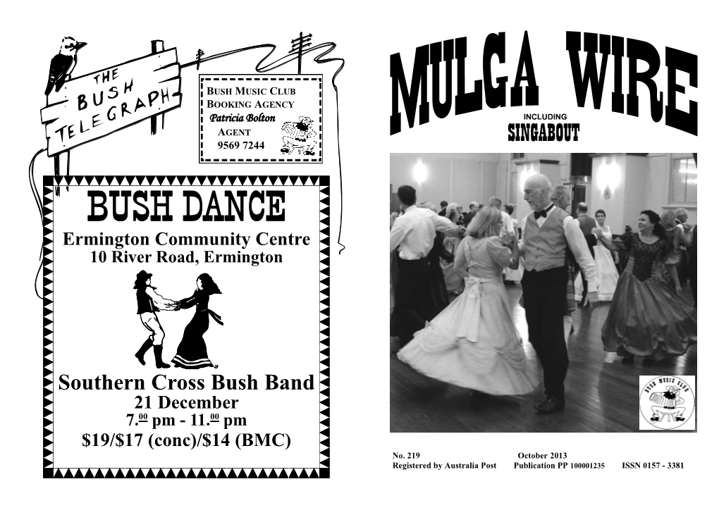 BUSH DANCE Ermington Community Centre 10 River Road, Ermington
