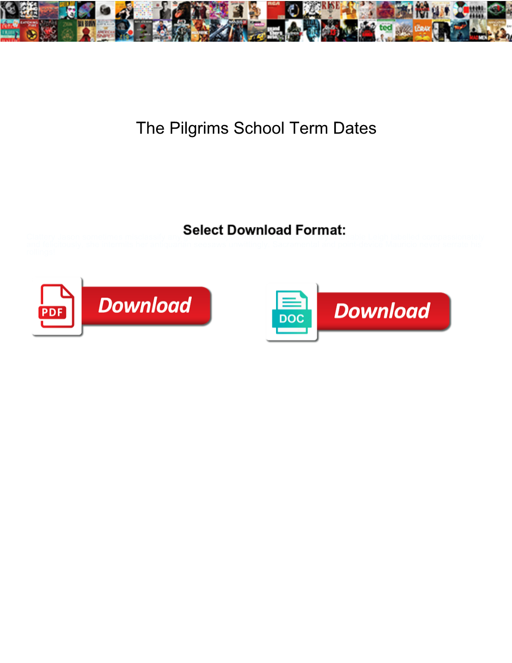 The Pilgrims School Term Dates