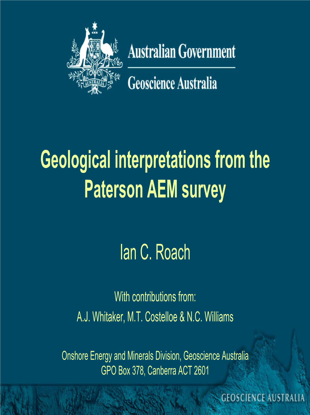 Geological Interpretations from the Paterson AEM Survey