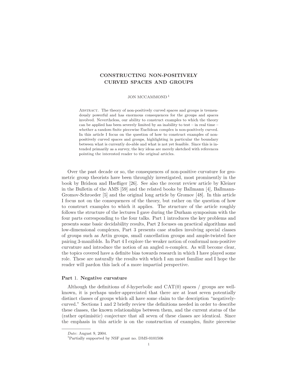 Constructing Non-Positively Curved Spaces and Groups