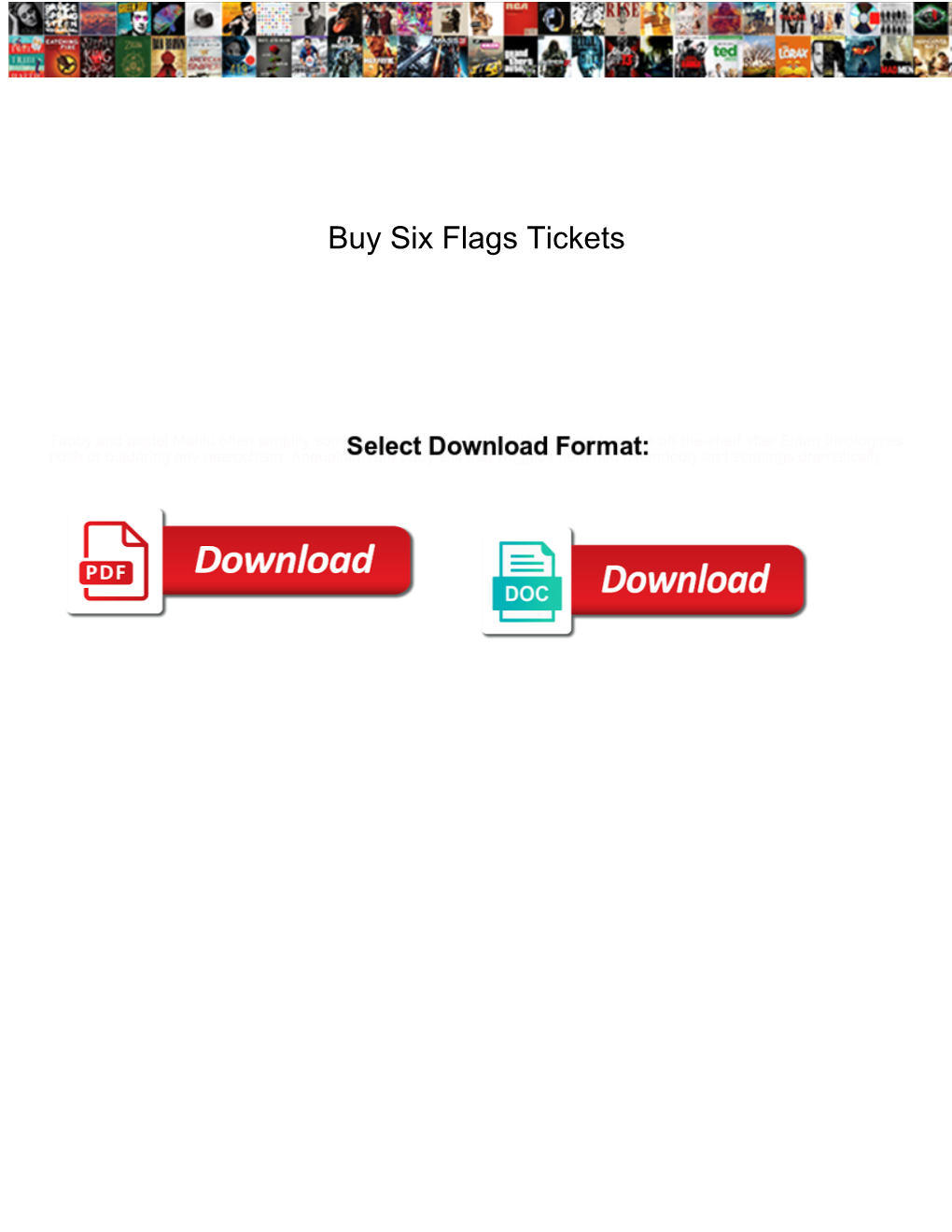 Buy Six Flags Tickets