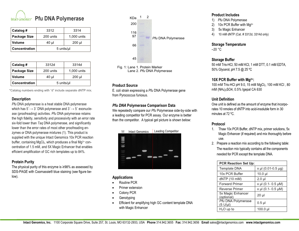 Pfu DNA Polymerase Manual.Pdf