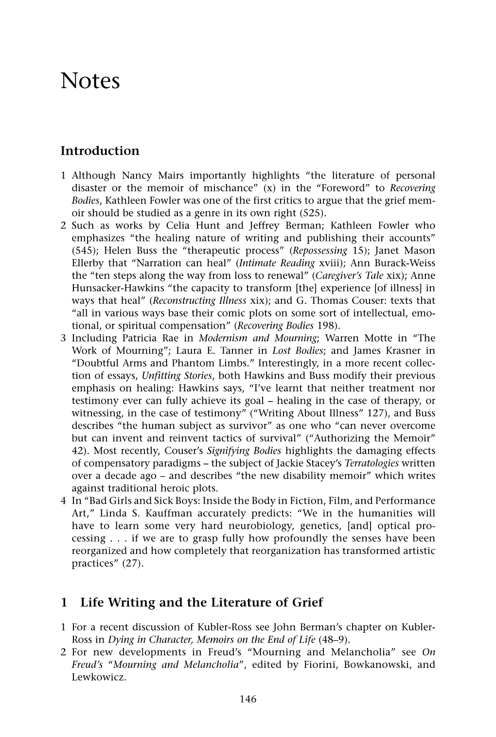 Introduction 1 Life Writing and the Literature of Grief