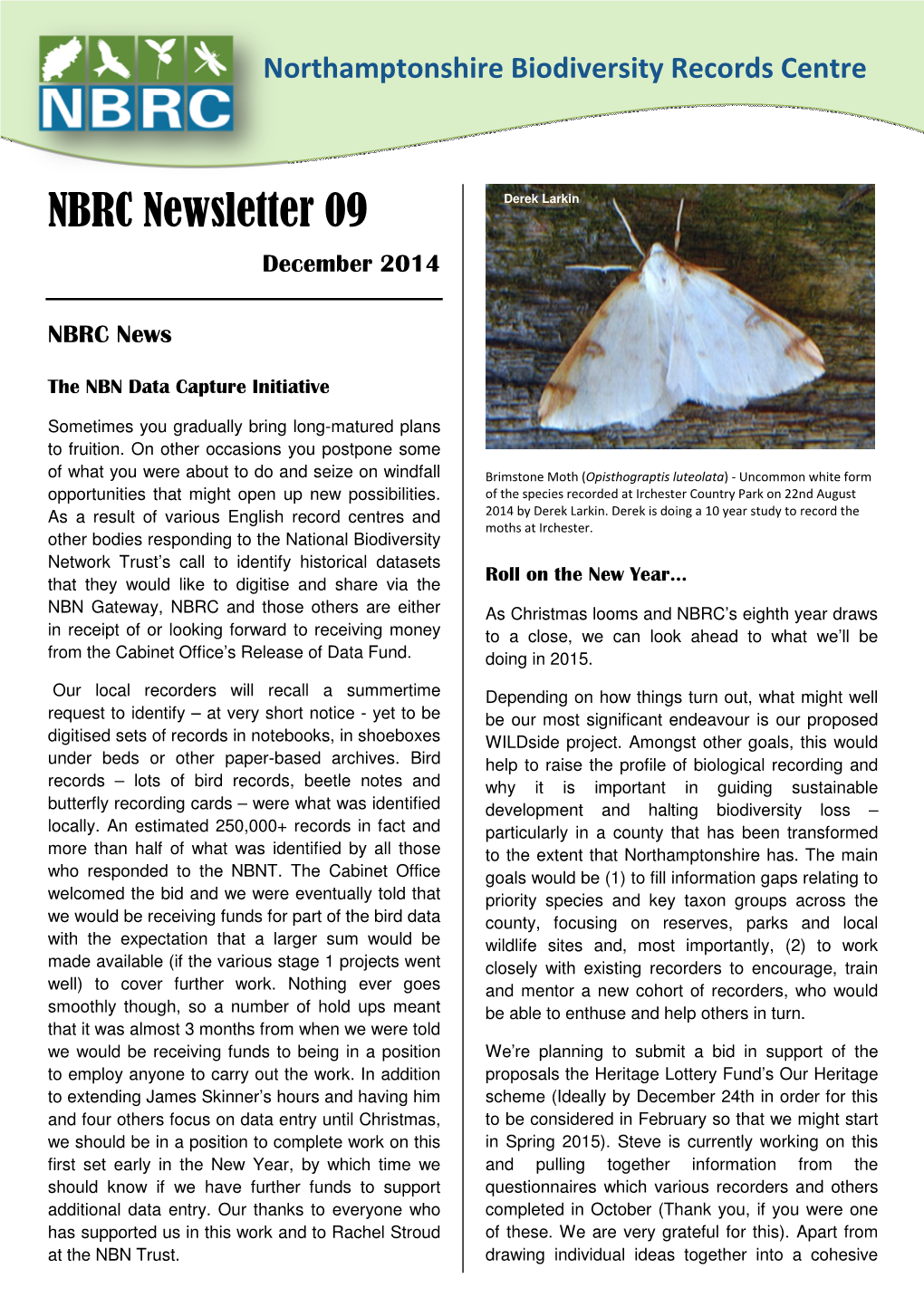 NBRC Newsletter 09 Derek Larkin