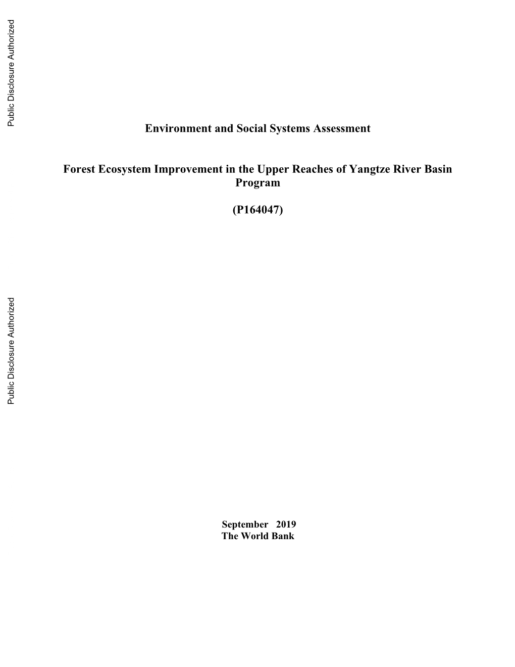 World Bank Document