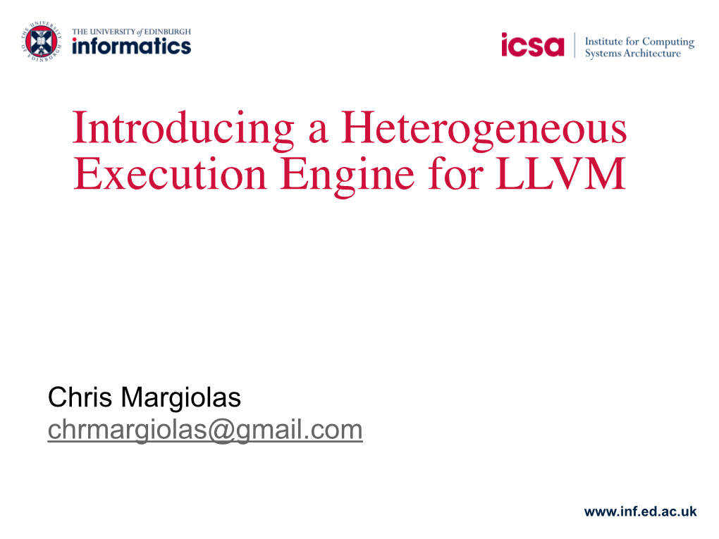 Introducing a Heterogeneous Execution Engine for LLVM