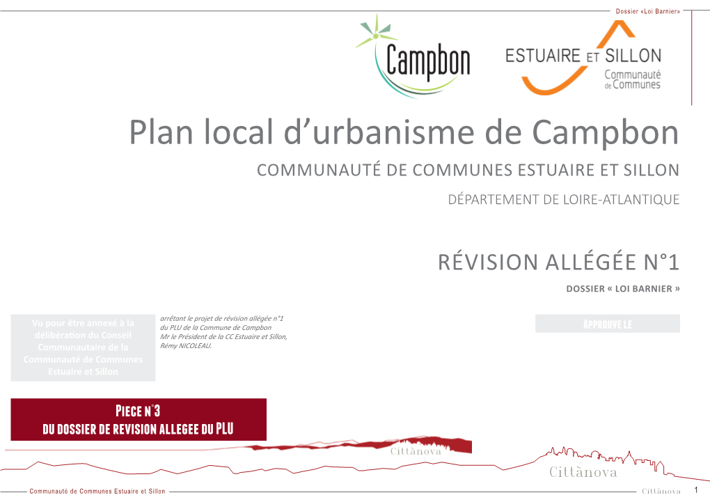 Plan Local D'urbanisme De Campbon