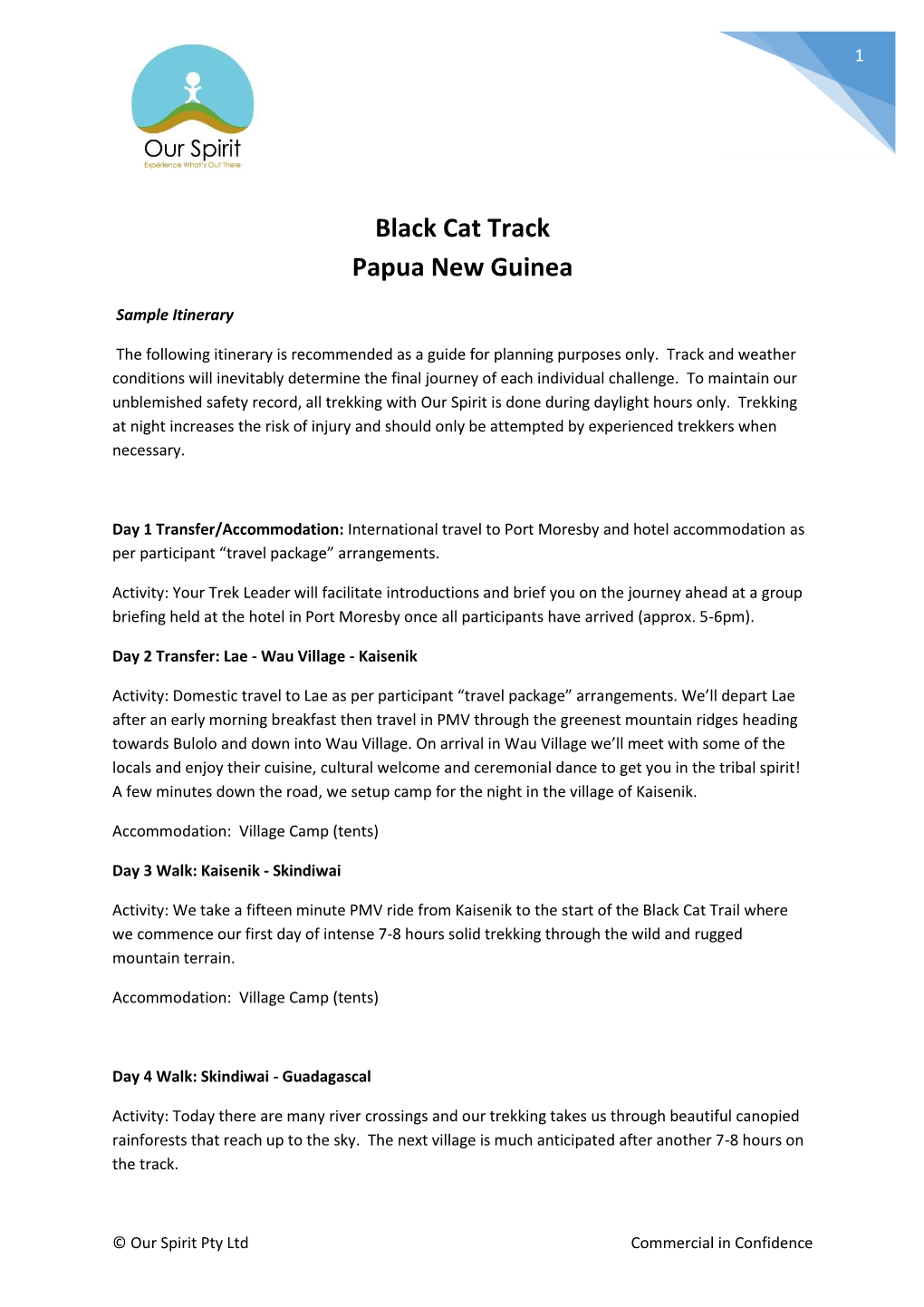 Black Cat Track Papua New Guinea