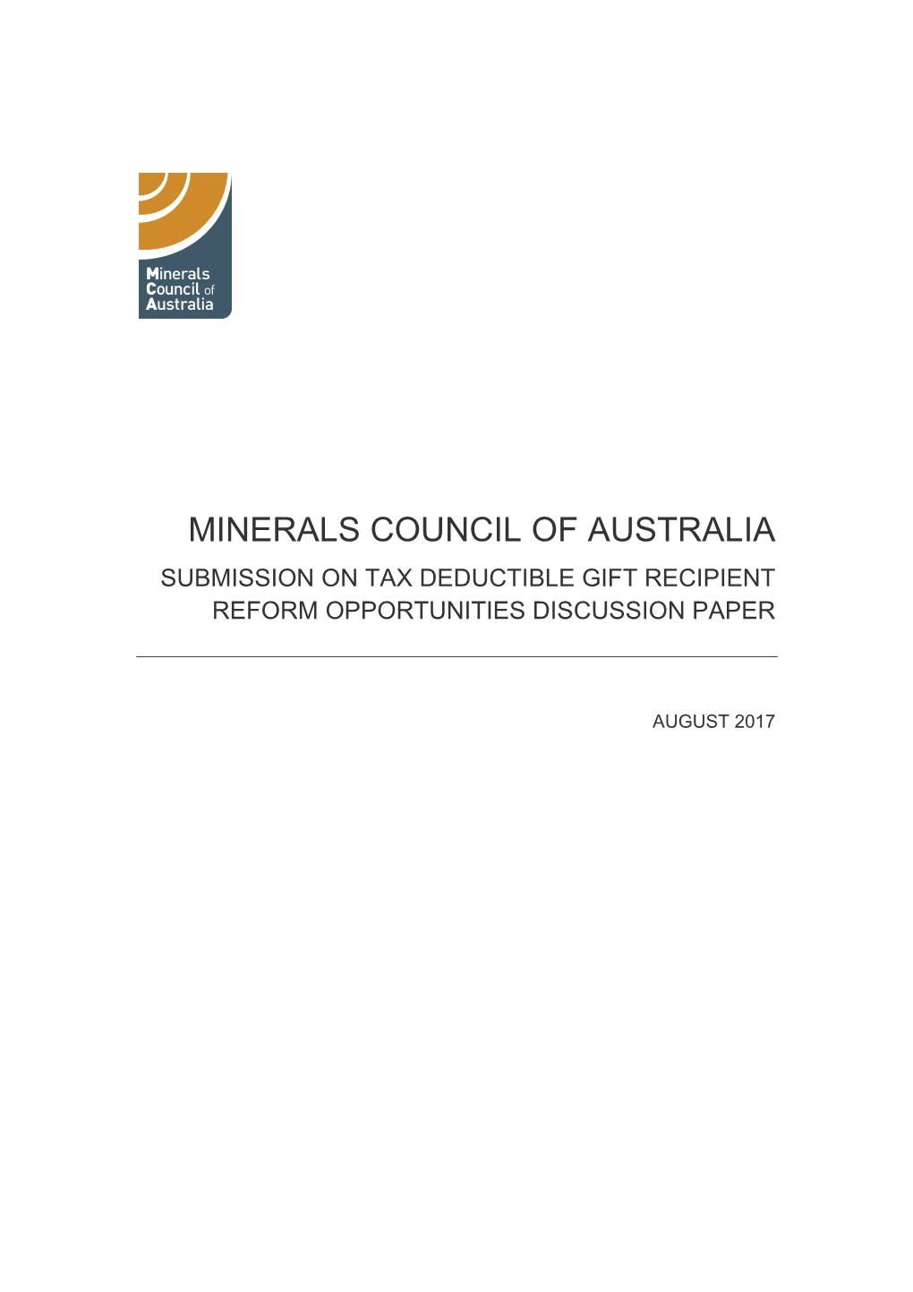 Minerals Council of Australia | 1