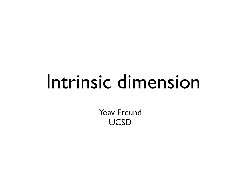 Intrinsic Dimension
