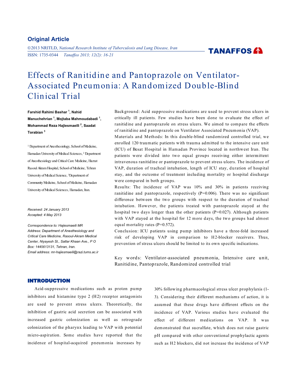 A Randomized Double-Blind Clinical Trial