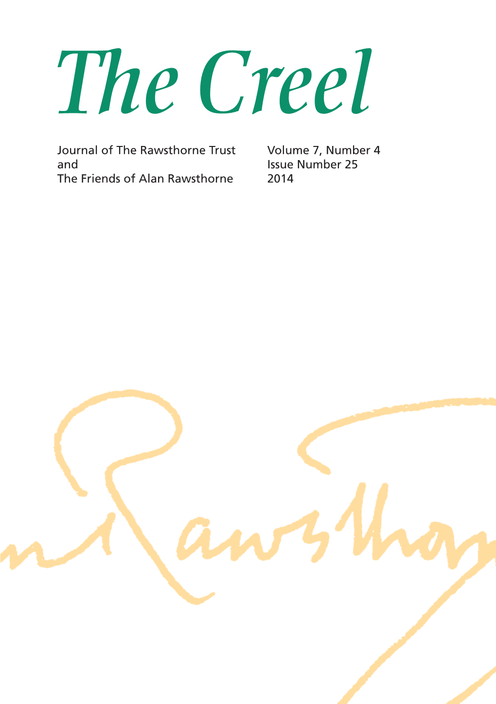 Journal of the Rawsthorne Trust and the Friends of Alan Rawsthorne