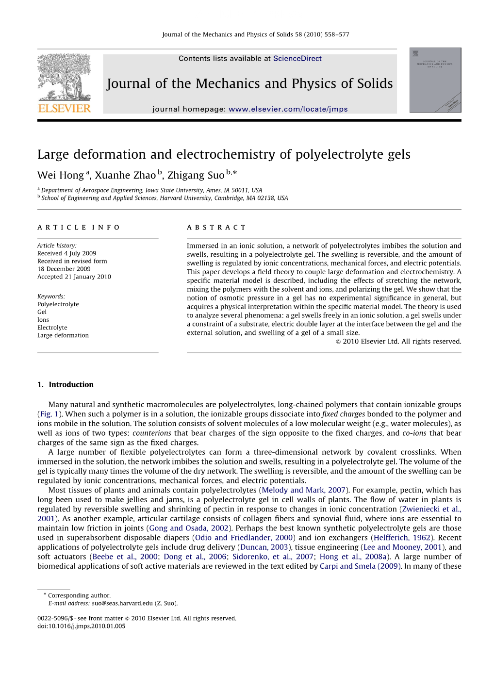Large Deformation and Electrochemistry of Polyelectrolyte Gels