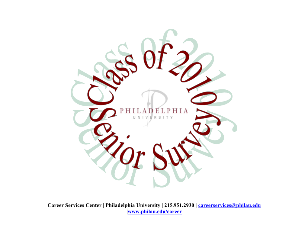 Career Services Center | Philadelphia University | 215.951.2930 | Careerservices@Philau.Edu |