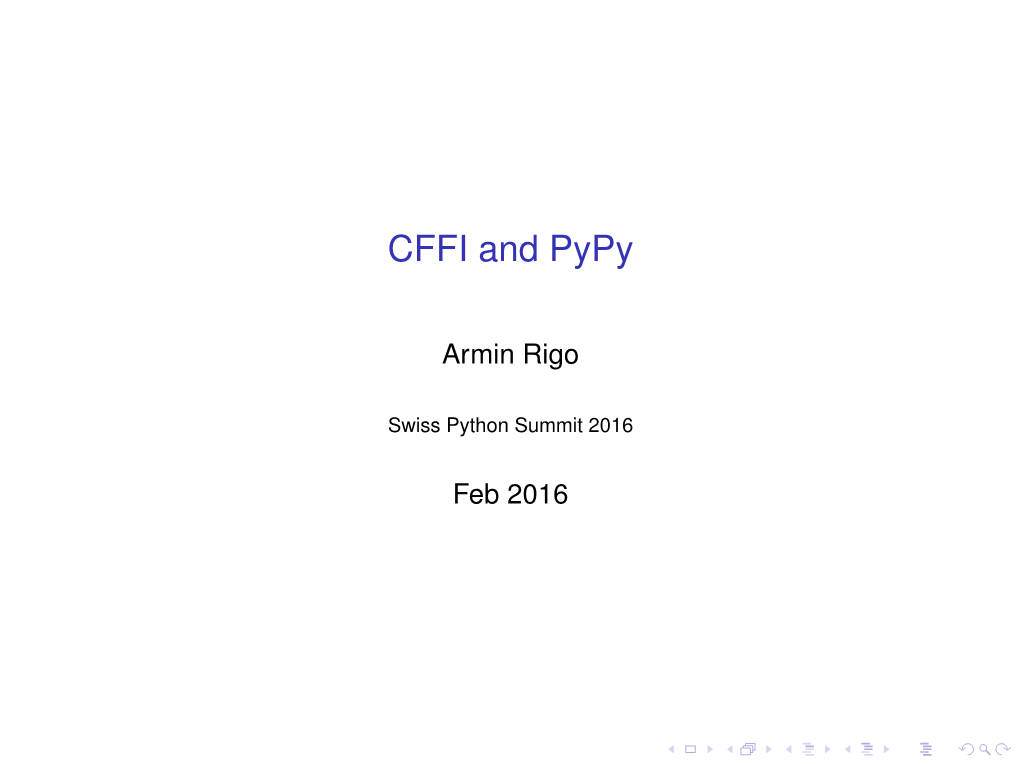 CFFI and Pypy