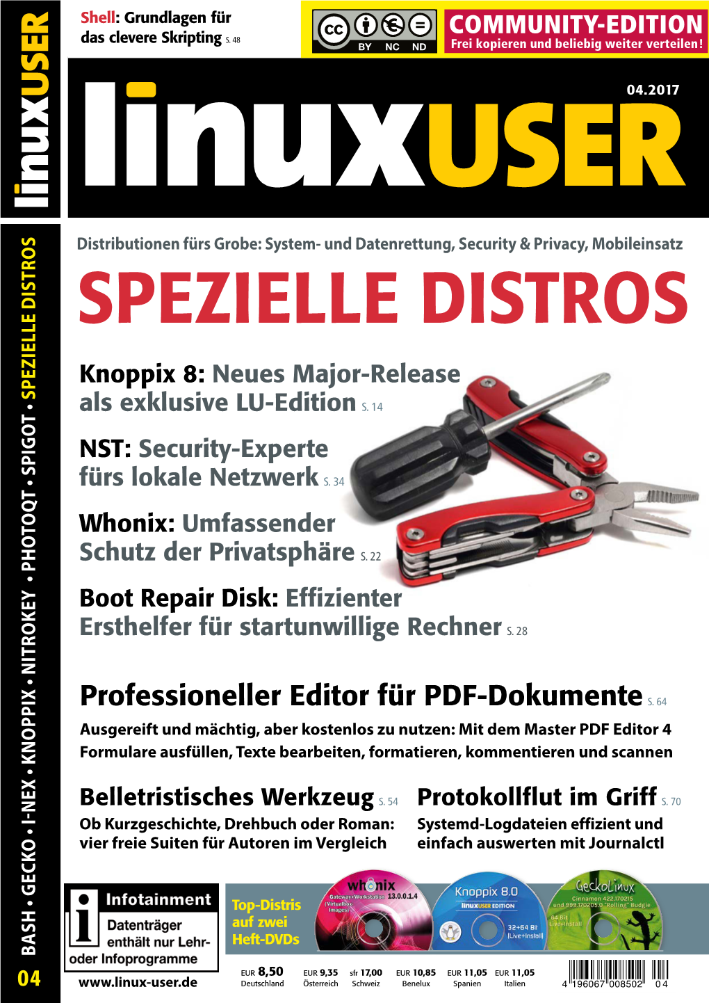 SPEZIELLE DISTROS Knoppix 8: Neues Major-Release SPEZIELLE DISTROS SPEZIELLE Als Exklusive LU-Edition S