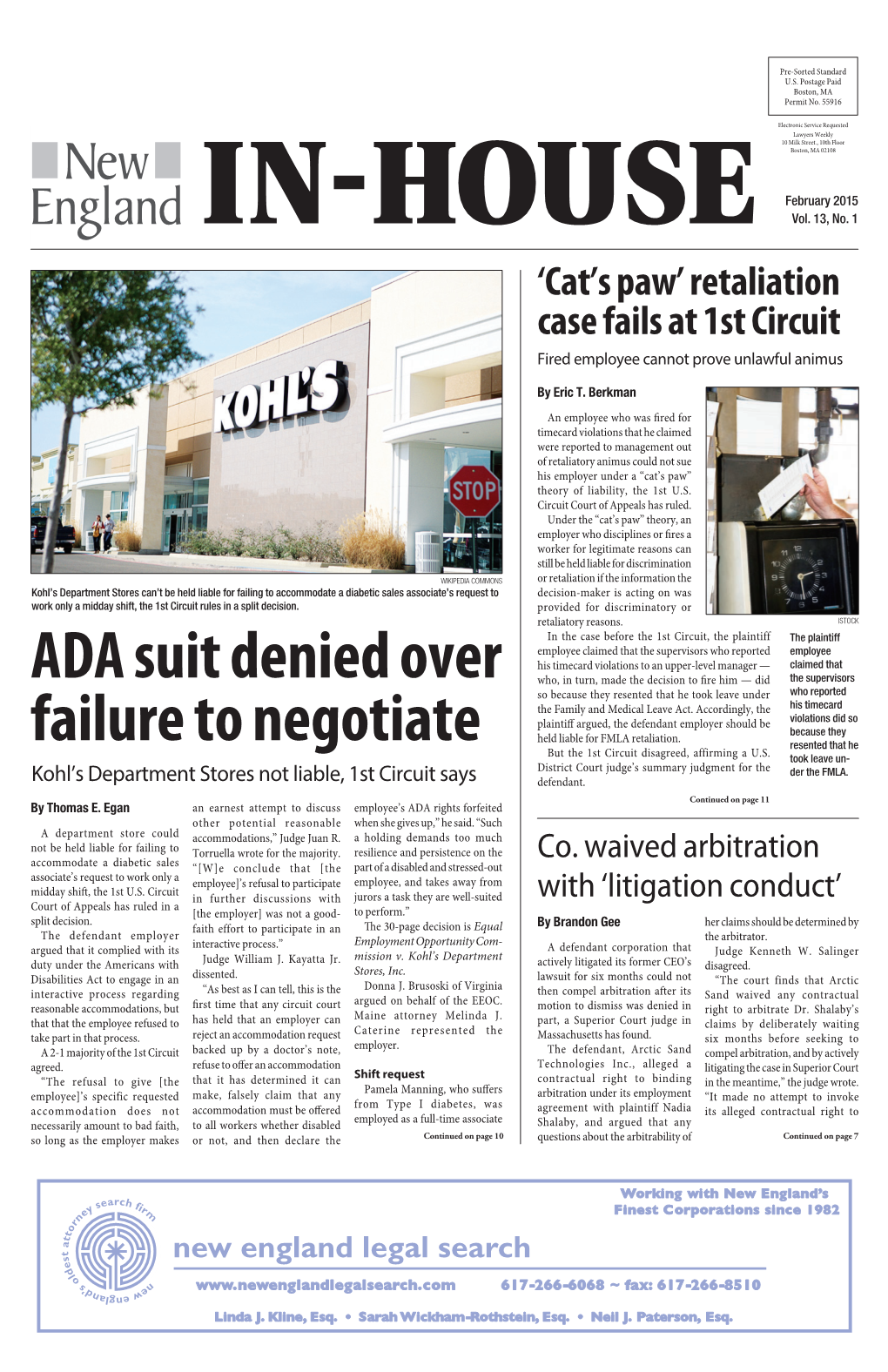 ADA Suit Denied Over Failure to Negotiate