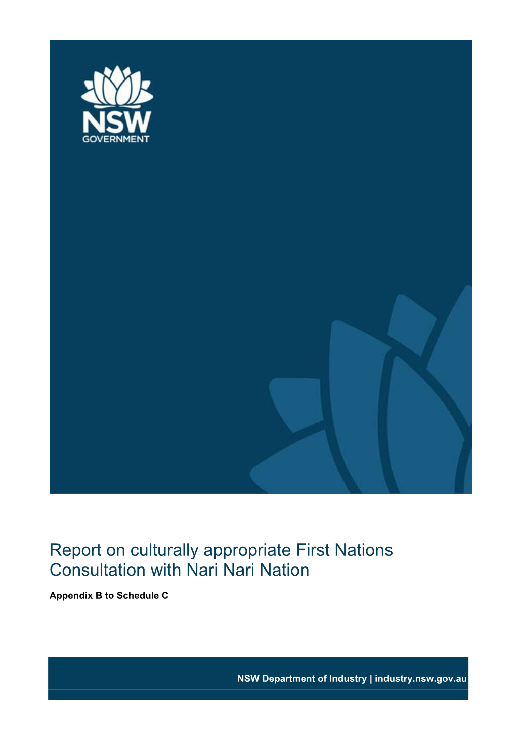 Report on Culturally Appropriate First Nations Consultation with Nari Nari Nation