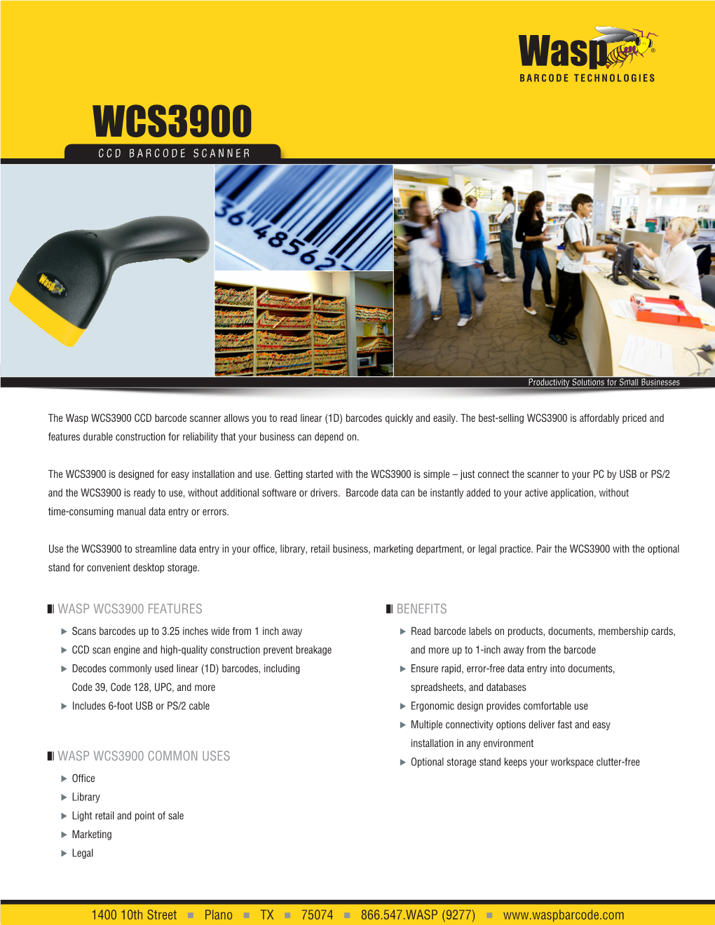 Wcs3900 Ccd Barcode Scanner