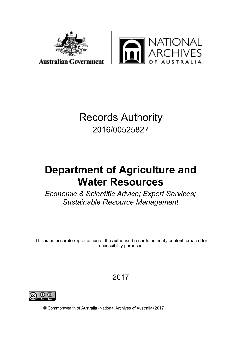 Department Of Agriculture And Water Resources