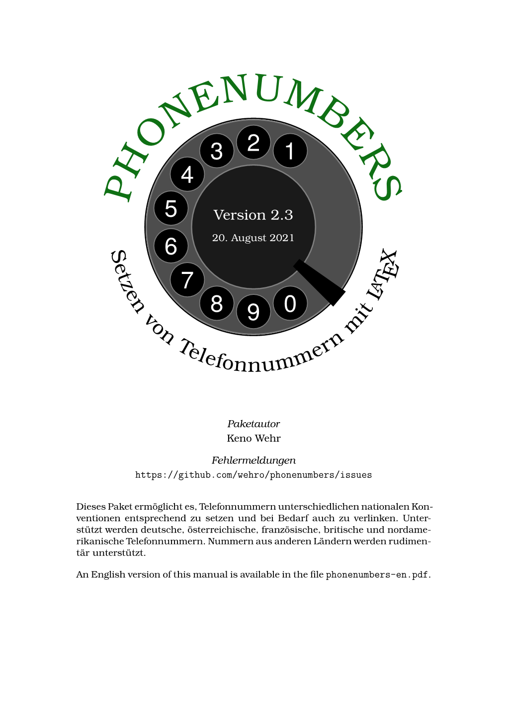 Setzen Von Telefonnummern Mit Latex