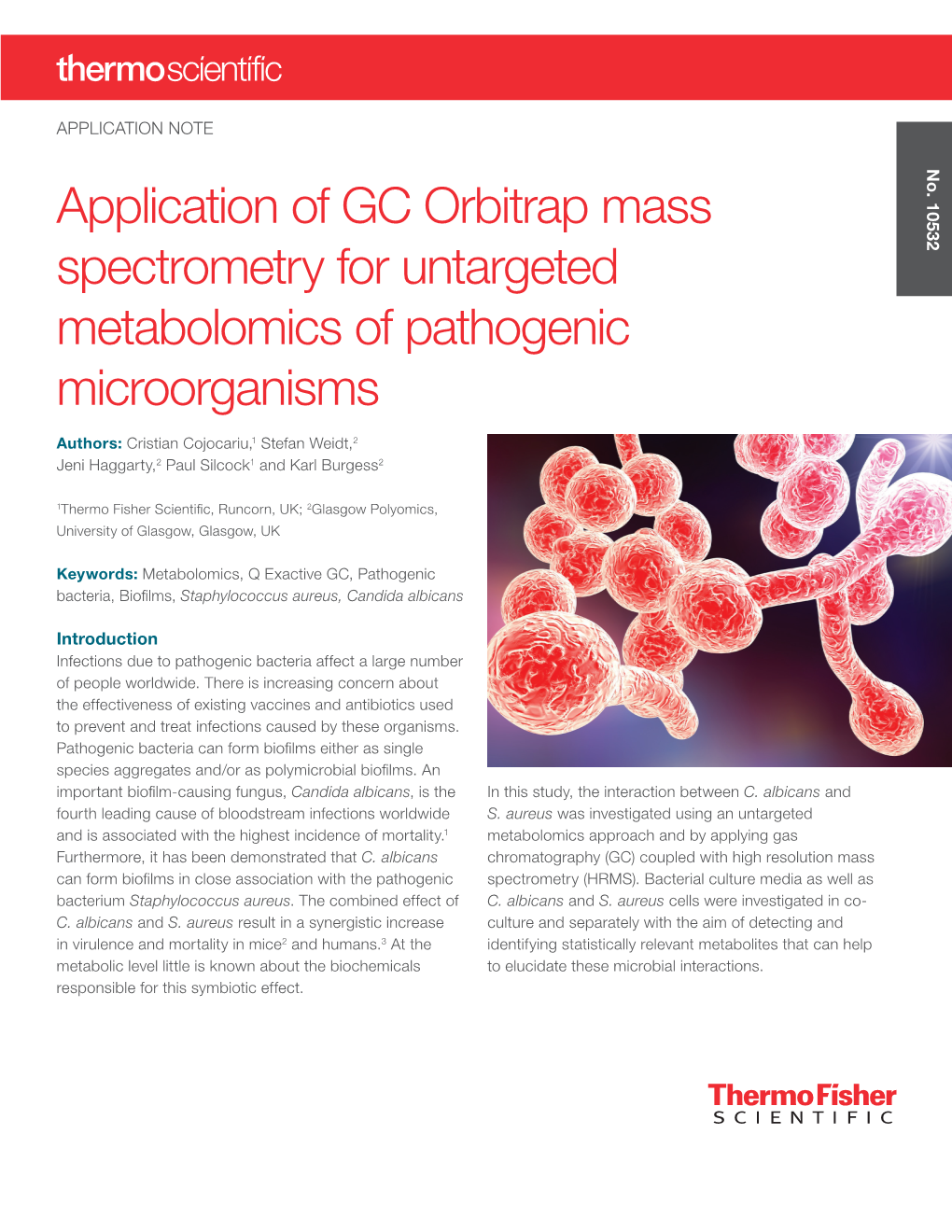 Application of GC Orbitrap Mass Spectrometry for Untargeted Metabolomics of Pathogenic Microorganisms