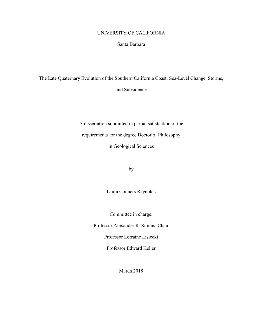 UC Santa Barbara Dissertation Template