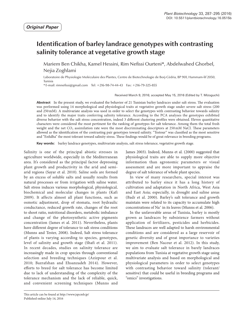 Plant Biotechnol. 33(4)