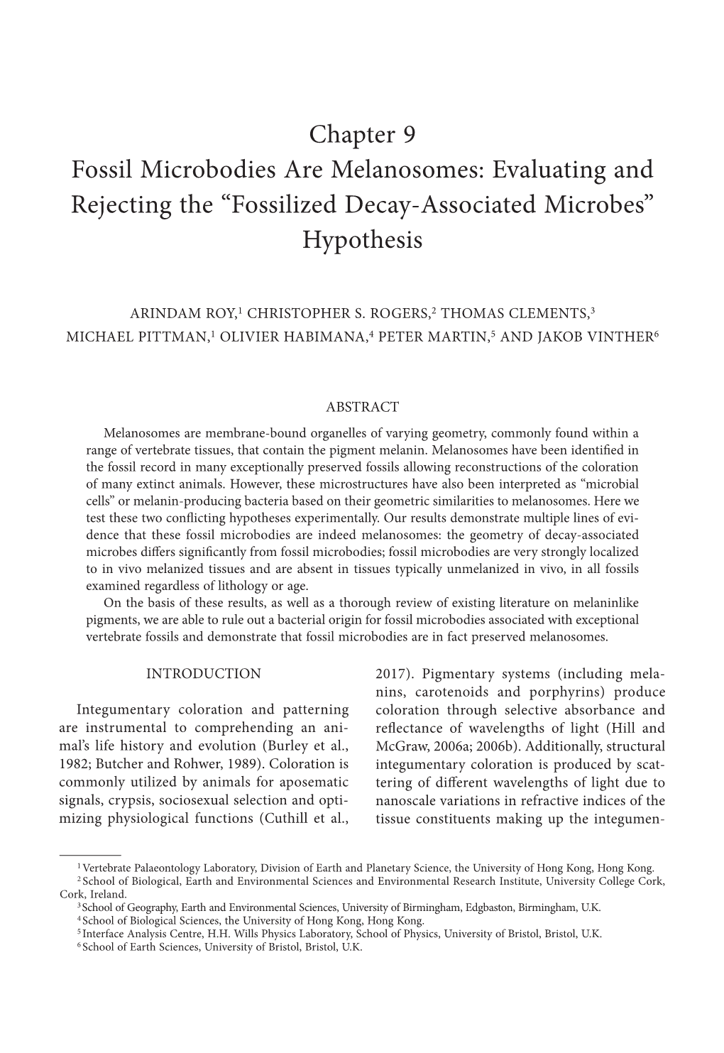 Chapter 9 Fossil Microbodies Are Melanosomes: Evaluating and Rejecting the “Fossilized Decay-Associated Microbes” Hypothesis