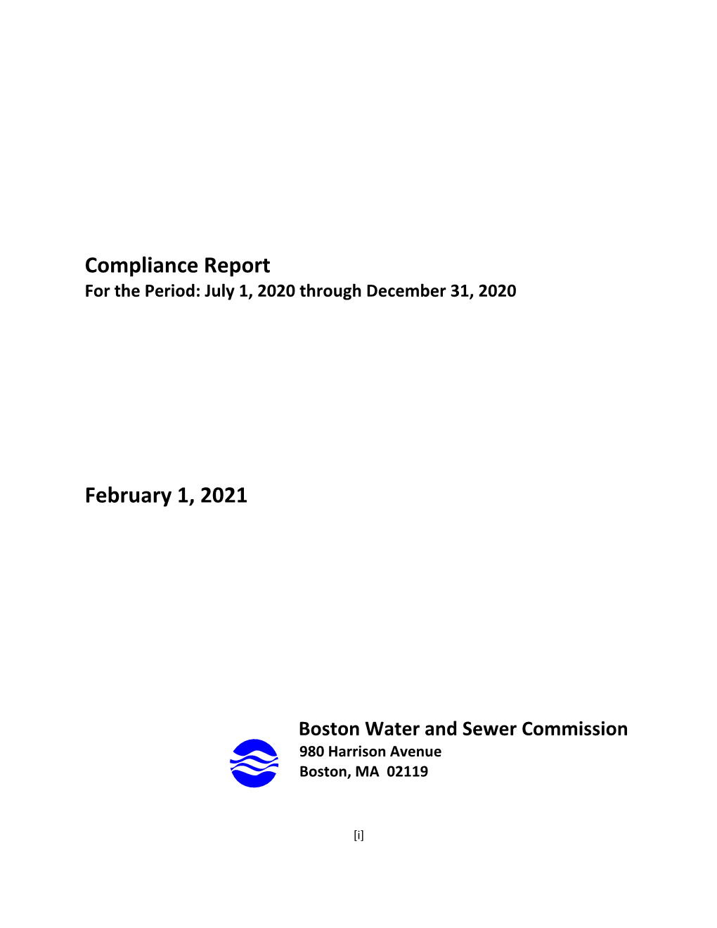 Compliance Report February 1, 2021