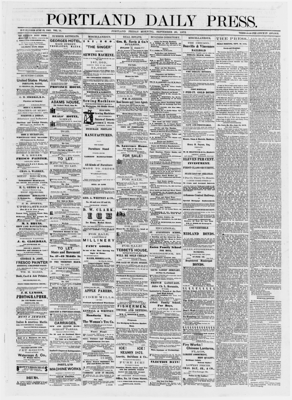 Portland Daily Press: September 20,1872