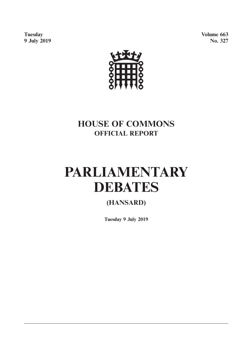 Whole Day Download the Hansard Record of the Entire Day in PDF Format. PDF File, 1.27