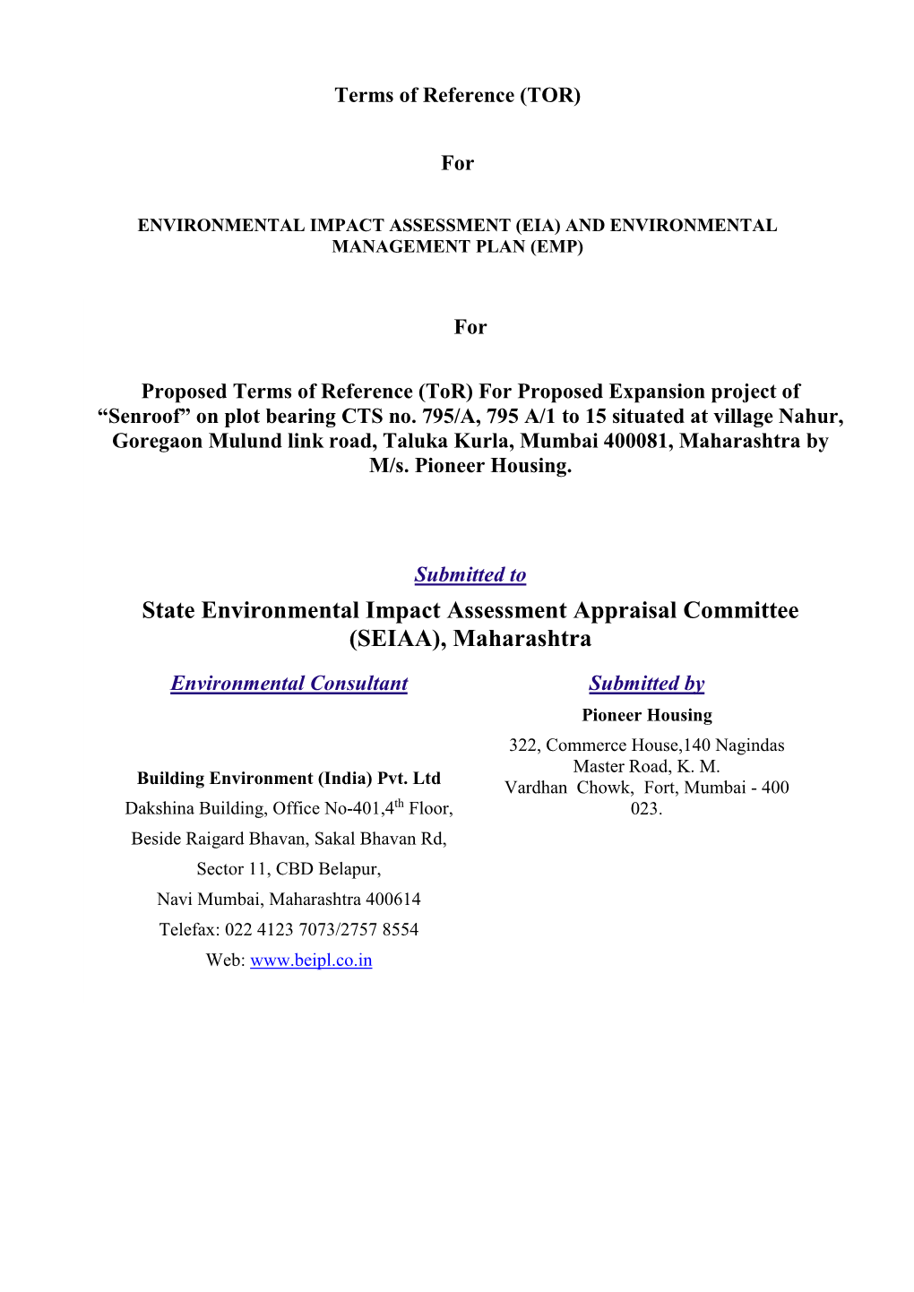 State Environmental Impact Assessment Appraisal Committee