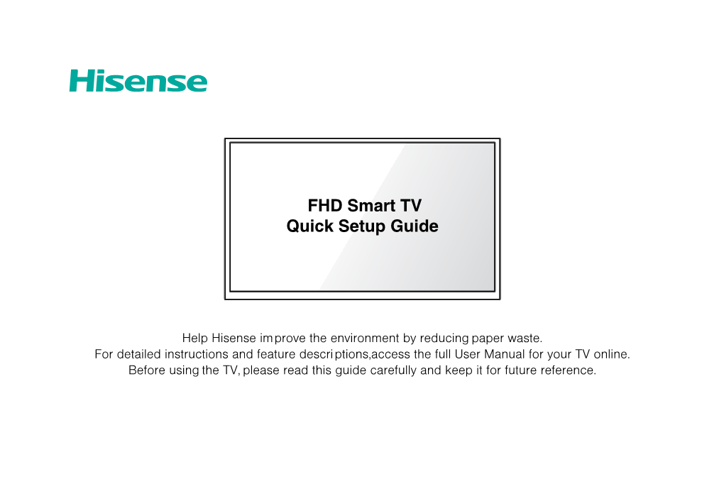 FHD Smart TV Quick Setup Guide