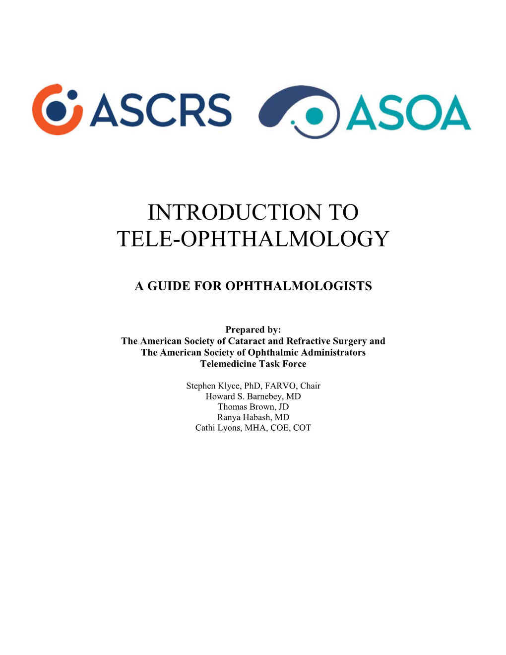 Introduction to Tele-Ophthalmology